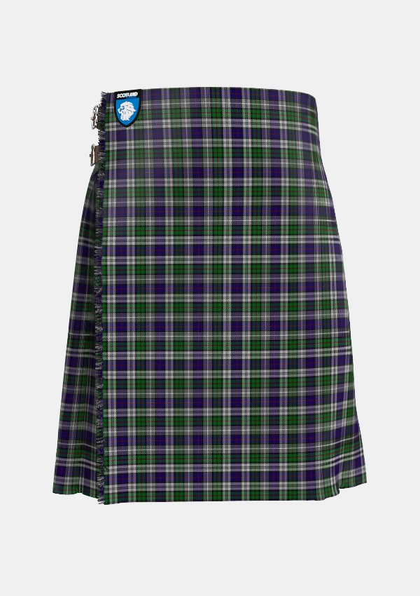 Traditional_MacKinlay_Dress_Tartan_4564_kilt_front_image_with_pleated_design_and_adjustable_buckles_for_men