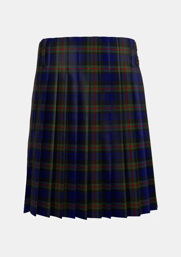 Traditional_MacKinlay_Tartan_kilt_218_back_image_with_pleated_design_and_adjustable_buckles_for_men