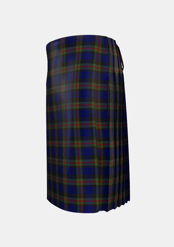 Traditional_MacKinlay_Tartan_kilt_218_left_image_with_pleated_design_and_adjustable_buckles_for_men