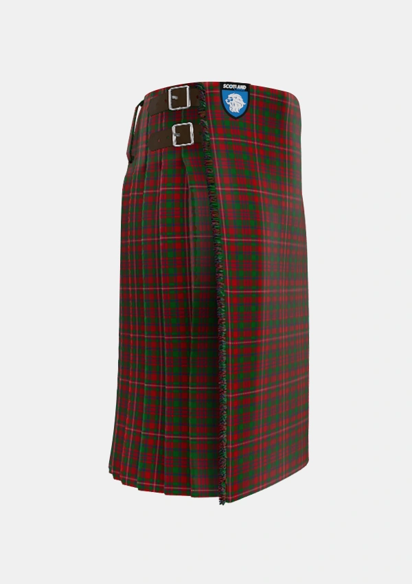 Traditional_MacKinnon_2_Tartan_540_kilt_right_image_with_pleated_design_and_adjustable_buckles_for_men