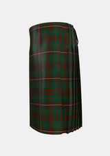 Traditional_MacKinnon_Hunting_3_Tartan_1641_kilt_left_image_with_pleated_design_and_adjustable_buckles_for_men