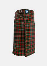 Traditional_MacLachlan_3_Tartan_1710_kilt_right_image_with_pleated_design_and_adjustable_buckles_for_men