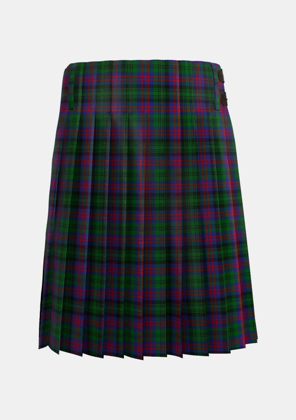 Traditional_MacLachlan_Hunting_Tartan_775_kilt_back_image_with_pleated_design_and_adjustable_buckles_for_men