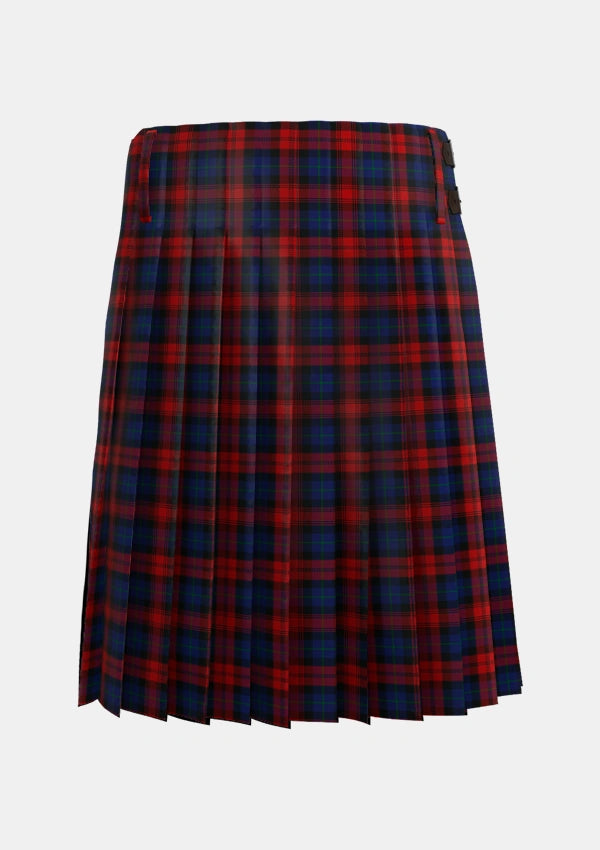 Traditional_MacLachlan_Two_Tartan_732_kilt_back_image_with_pleated_design_and_adjustable_buckles_for_men