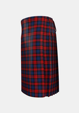 Traditional_MacLachlan_Two_Tartan_732_kilt_left_image_with_pleated_design_and_adjustable_buckles_for_men