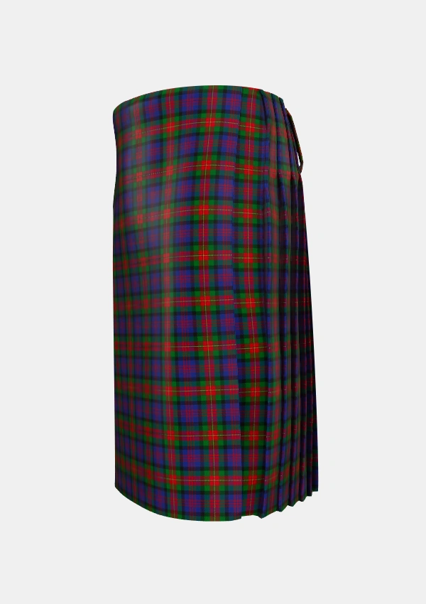 Traditional_MacLagan_of_Glenquiech_Tartan_7813_kilt_left_image_with_pleated_design_and_adjustable_buckles_for_men
