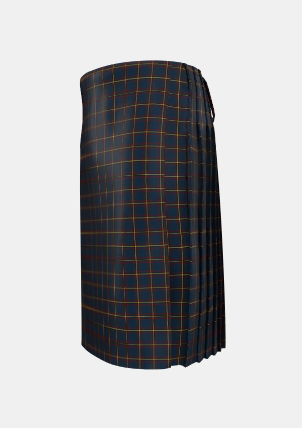 Traditional_MacLaine_of_Lochbuie_Hunting_Tartan_491_kilt_left_image_with_pleated_design_and_adjustable_buckles_for_men