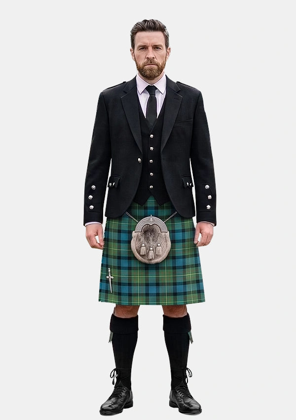 Traditional_MacLaren_Ancient_Tartan_Kilt_and_Argyle_Jacket_Kilt_Outfits_front_image