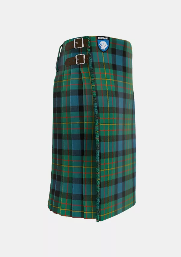 Traditional_MacLaren_Ancient_Tartan_kilt_right_image_with_pleated_design_and_adjustable_buckles_for_men