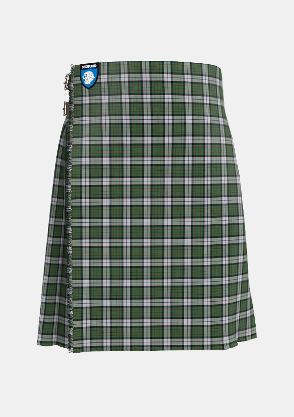 Traditional_MacLaren_Dress_Tartan_649_kilt_front_image_with_pleated_design_and_adjustable_buckles_for_men