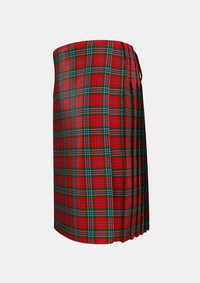 Traditional_MacLean_3_Tartan_5688_kilt_left_image_with_pleated_design_and_adjustable_buckles_for_men