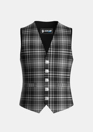 Traditional_MacLean_Black_and_White_Tartan_1824_Waistcoat_front_image