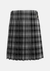 Traditional_MacLean_Black_and_White_Tartan_1824_kilt_back_image_with_pleated_design_and_adjustable_buckles_for_men