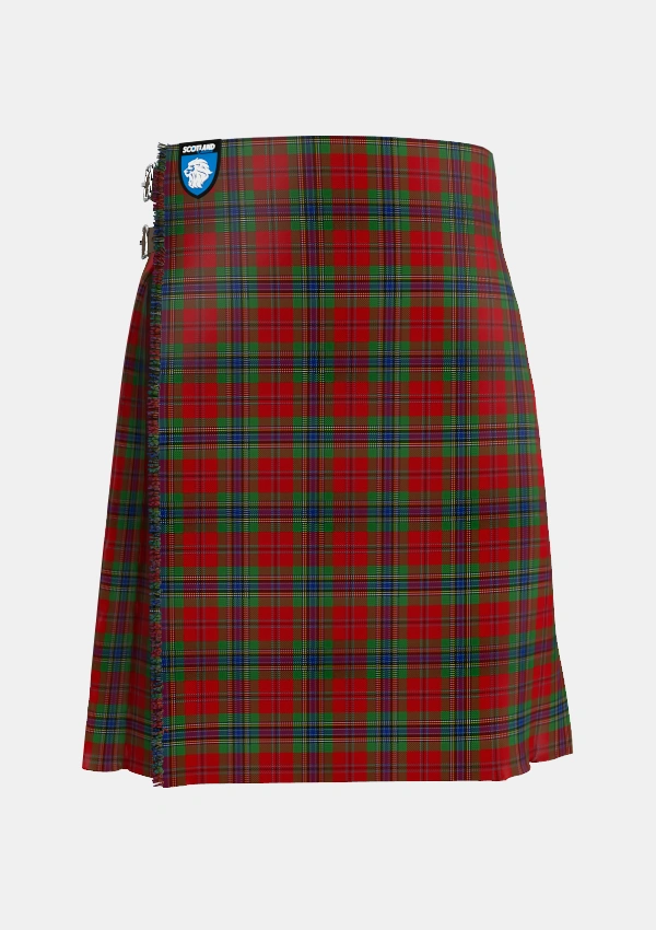 Traditional_MacLean_of_Duart_2_Tartan_kilt_front_image_with_pleated_design_and_adjustable_buckles_for_men