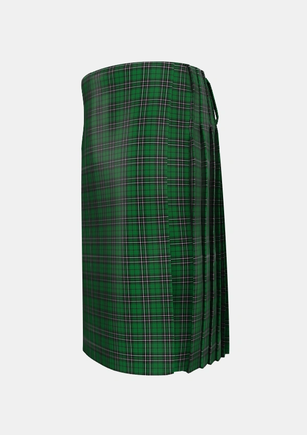 Traditional_MacLean_of_Duart_Hunting_Tartan_824_kilt_left_image_with_pleated_design_and_adjustable_buckles_for_men
