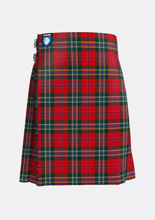 Traditional_MacLean_of_Duart_Modern_Tartan_kilt_front_image_with_pleated_design_and_adjustable_buckles_for_men