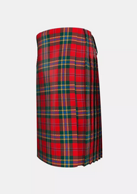 Traditional_MacLean_of_Duart_Modern_Tartan_kilt_left_image_with_pleated_design_and_adjustable_buckles_for_men