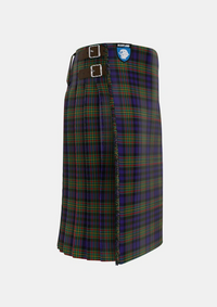 Traditional_MacLellan_2_Tartan_323_kilt_right_image_with_pleated_design_and_adjustable_buckles_for_men
