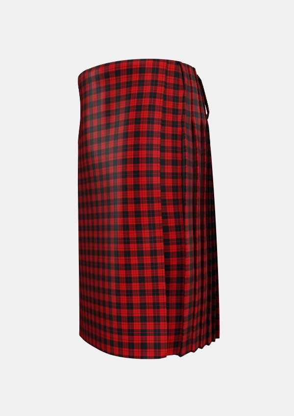 Traditional_MacLeod_1906_Black_Red_Tartan_1591_kilt_left_image_with_pleated_design_and_adjustable_buckles_for_men