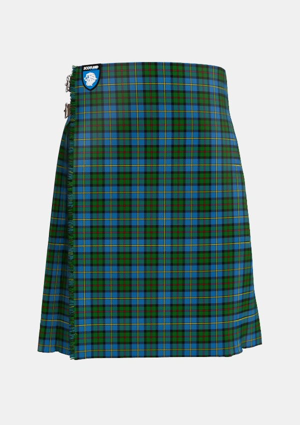 Traditional_MacLeod_Green_Tartan_1583_kilt_front_image_with_pleated_design_and_adjustable_buckles_for_men