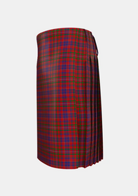 Traditional_MacLeod_Red_Tartan_496_kilt_left_image_with_pleated_design_and_adjustable_buckles_for_men
