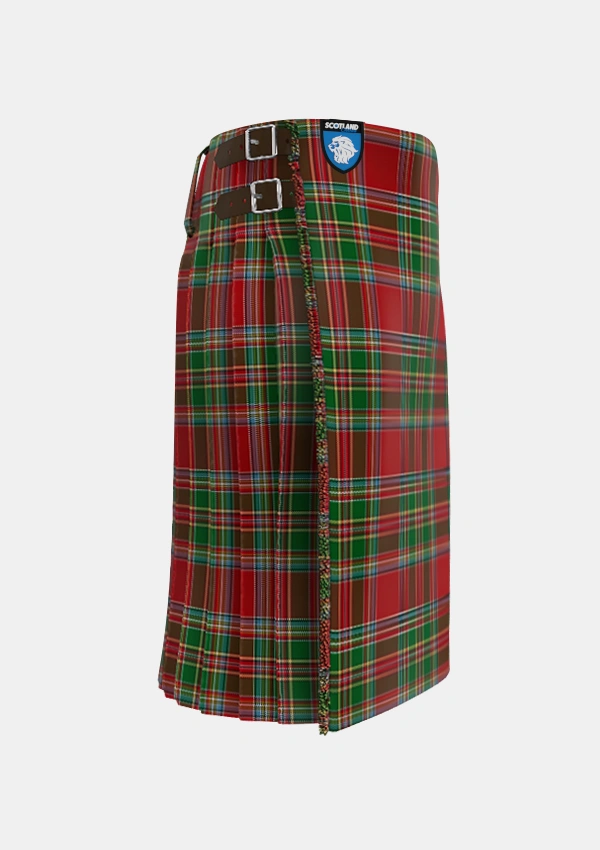 Traditional_MacLeod_of_Gesto_1_Tartan_1258_kilt_right_image_with_pleated_design_and_adjustable_buckles_for_men