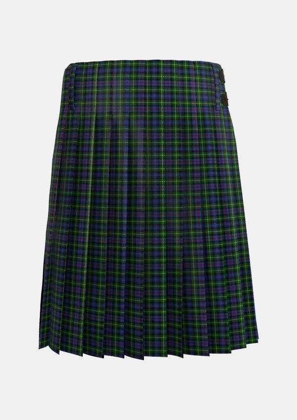 Traditional_MacLeod_of_Gesto_2_Tartan_280_kilt_back_image_with_pleated_design_and_adjustable_buckles_for_men