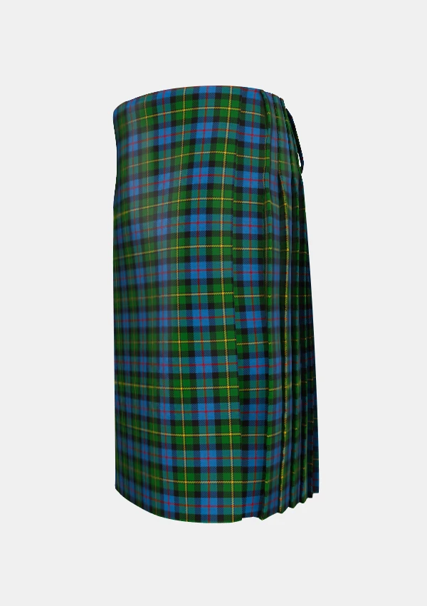 Traditional_MacLeod_of_Skye_Tartan_kilt_263_left_image_with_pleated_design_and_adjustable_buckles_for_men