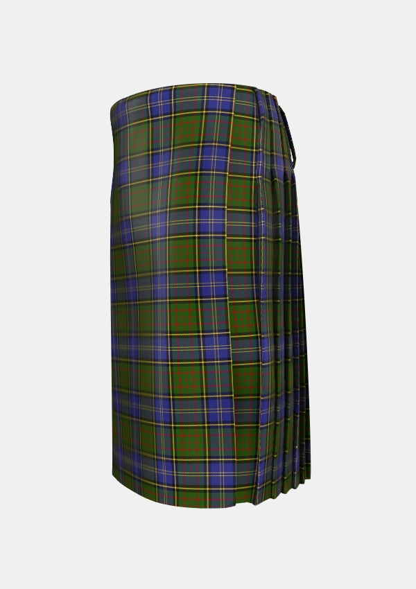 Traditional_MacMillan_Hunting_2_Tartan_668_kilt_left_image_with_pleated_design_and_adjustable_buckles_for_men