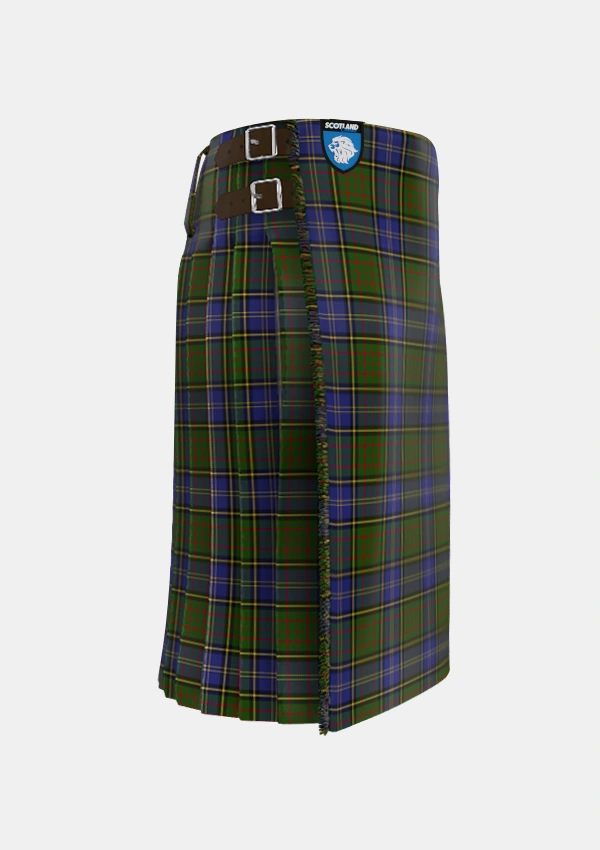 Traditional_MacMillan_Hunting_2_Tartan_668_kilt_right_image_with_pleated_design_and_adjustable_buckles_for_men