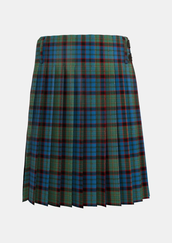 Traditional_MacNicol_Hunting_Tartan_3503_kilt_back_image_with_pleated_design_and_adjustable_buckles_for_men