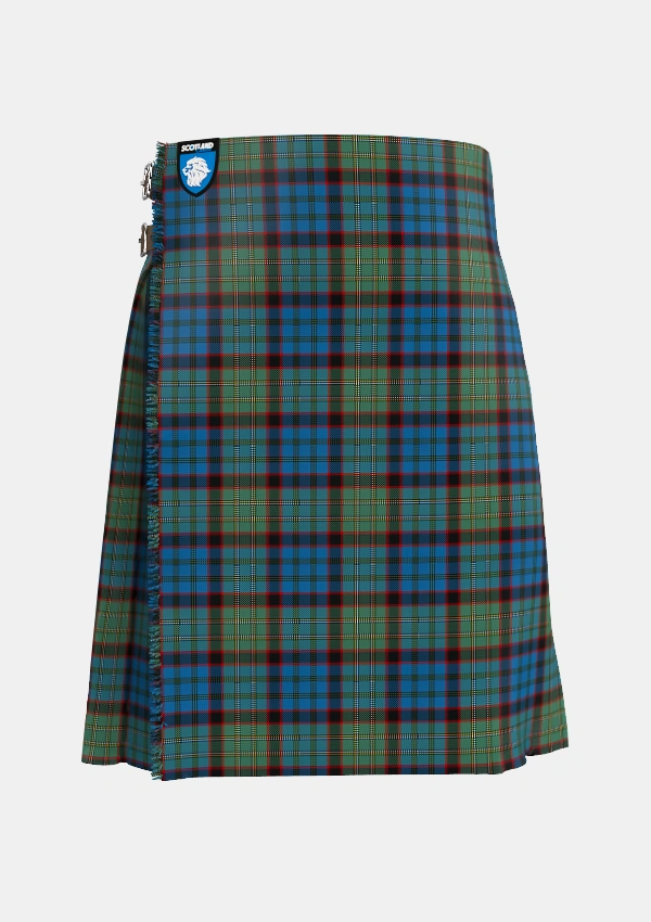 Traditional_MacNicol_Hunting_Tartan_3503_kilt_front_image_with_pleated_design_and_adjustable_buckles_for_men