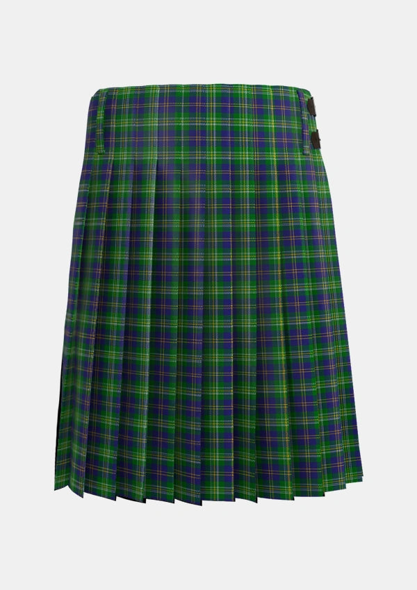 Traditional_MacOrrell_Tartan_672_kilt_back_image_with_pleated_design_and_adjustable_buckles_for_men
