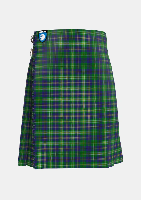 Traditional_MacOrrell_Tartan_672_kilt_front_image_with_pleated_design_and_adjustable_buckles_for_men