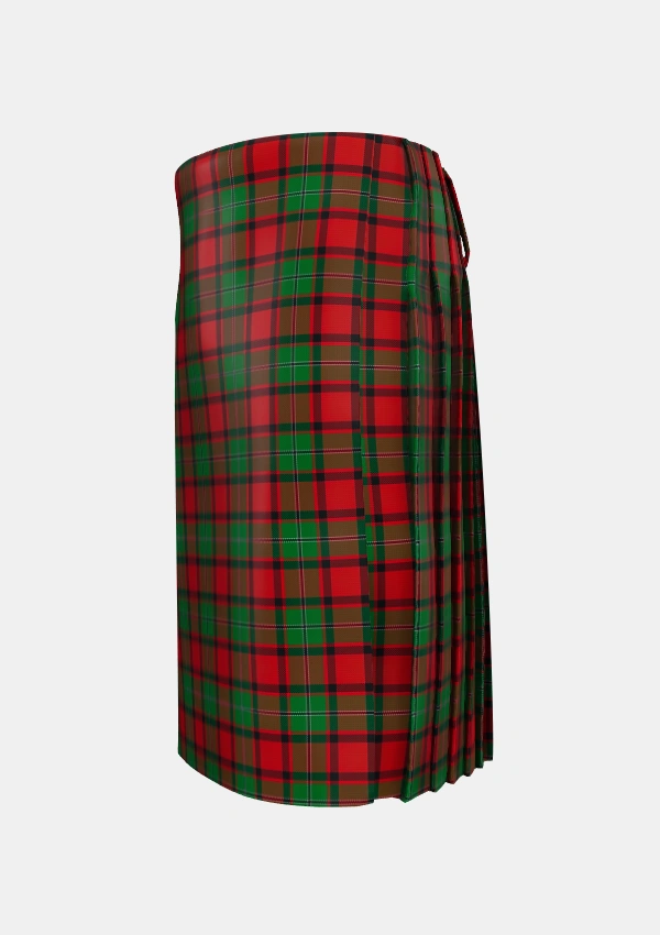 Traditional_MacPhail_Tartan_1031_kilt_left_image_with_pleated_design_and_adjustable_buckles_for_men