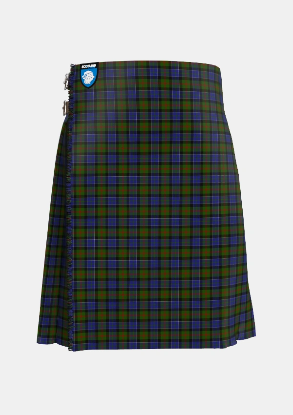 Traditional_MacPhedran_MacFadzean_Tartan_1102_kilt_front_image_with_pleated_design_and_adjustable_buckles_for_men