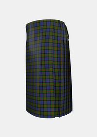 Traditional_MacPhedran_MacFadzean_Tartan_1102_kilt_left_image_with_pleated_design_and_adjustable_buckles_for_men