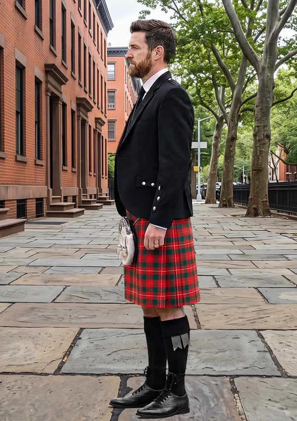 Traditional_MacPhee_Red_Tartan_Kilt_and_Argyle_Jacket_Kilt_Outfit_left_image