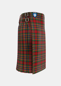 Traditional_MacPherson_3_Tartan_682_kilt_right_image_with_pleated_design_and_adjustable_buckles_for_men
