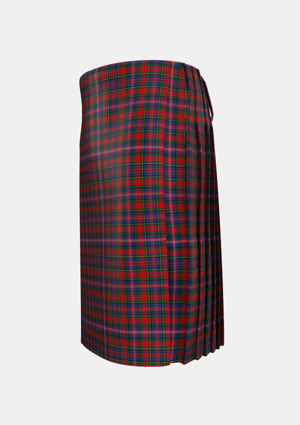 Traditional_MacPherson_6_Tartan_1411_kilt_left_image_with_pleated_design_and_adjustable_buckles_for_men