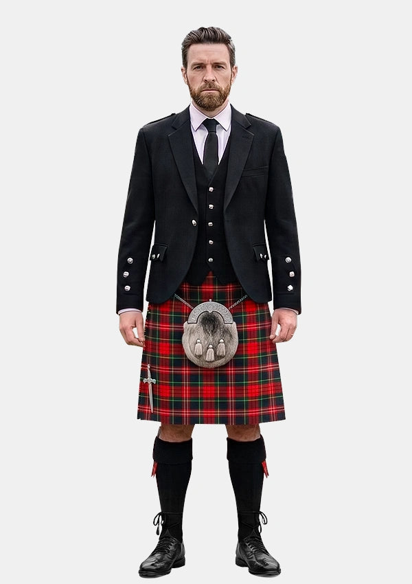 Traditional_MacPherson_Clan_Modern_Tartan_Kilt_and_Argyle_Jacket_Kilt_Outfits_front_image