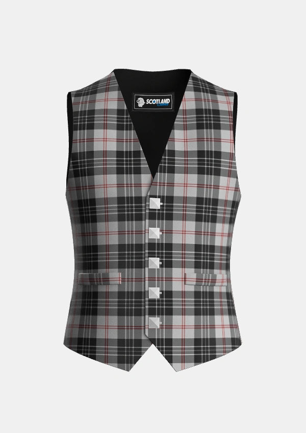 Traditional_MacPherson_of_Cluny_Black_and_White_Tartan_1830_Waistcoat_front_image