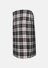 Traditional_MacPherson_of_Cluny_Black_and_White_Tartan_1830_kilt_left_image_with_pleated_design_and_adjustable_buckles_for_men