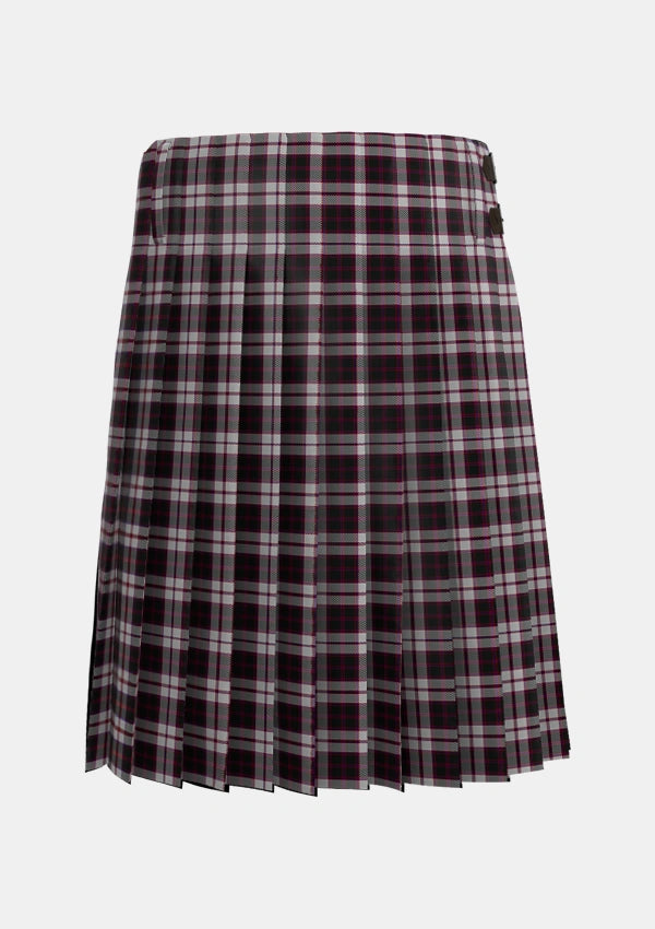 Traditional_MacPherson_of_Pitmain_Tartan_3558_kilt_back_image_with_pleated_design_and_adjustable_buckles_for_men