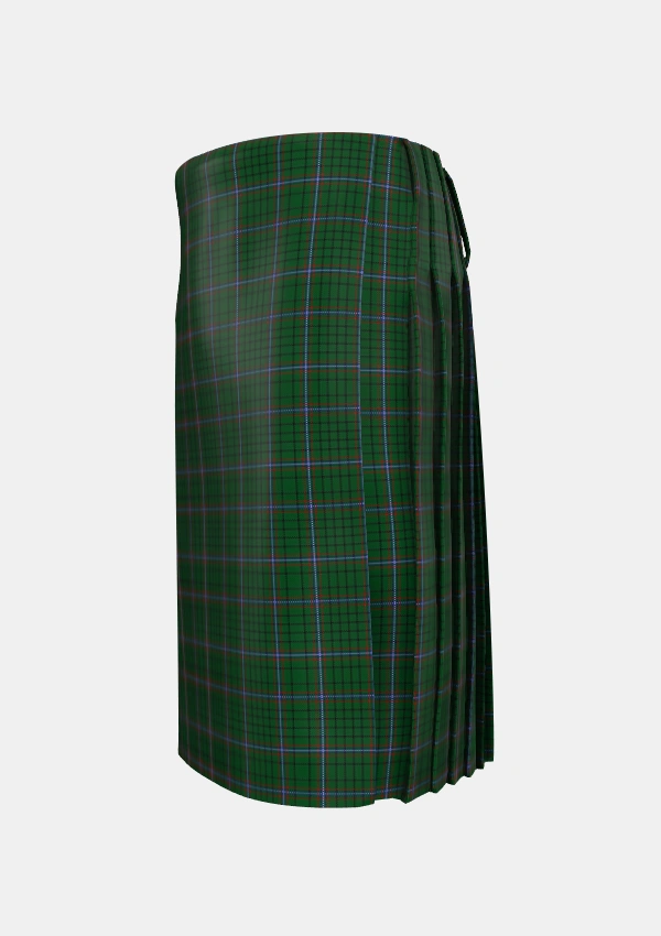 Traditional_MacRae_2_Tartan_773_kilt_left_image_with_pleated_design_and_adjustable_buckles_for_men