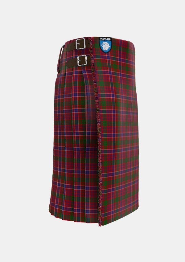 Traditional_MacRae_Red_Tartan_859_kilt_right_image_with_pleated_design_and_adjustable_buckles_for_men