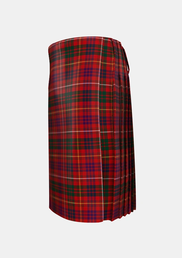 Traditional_MacRae_of_Inverinate_Tartan_2000_kilt_left_image_with_pleated_design_and_adjustable_buckles_for_men