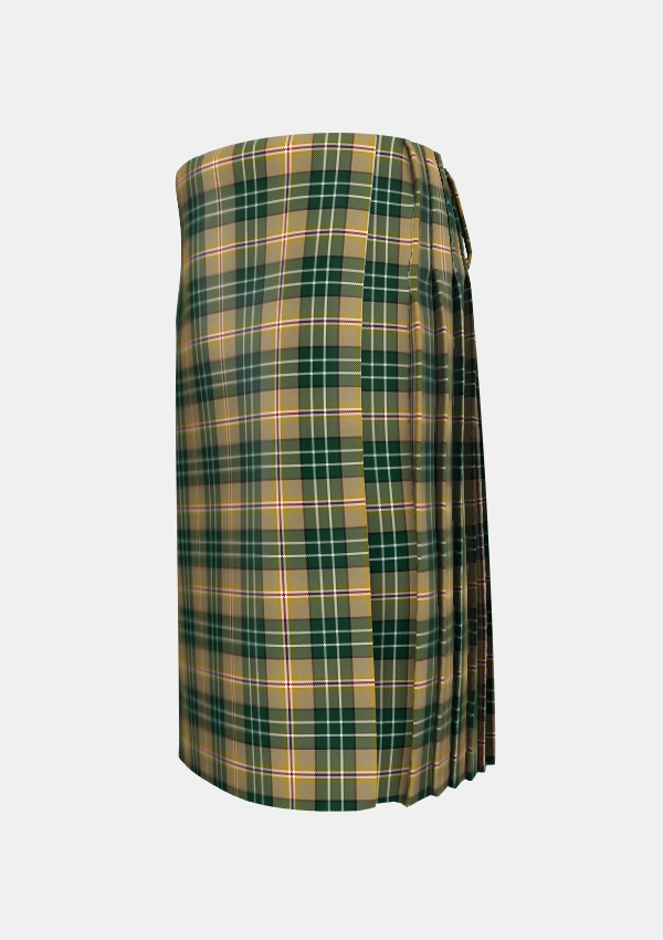 Traditional_MacShane_Tartan_3571_kilt_left_image_with_pleated_design_and_adjustable_buckles_for_men