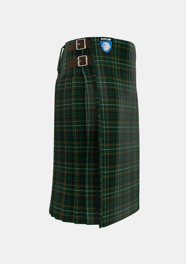 Traditional_MacStumer_Hunting_Tartan_3573_kilt_right_image_with_pleated_design_and_adjustable_buckles_for_men