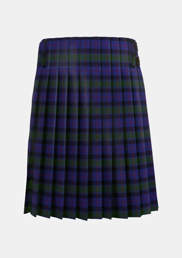 Traditional_MacTaggart_Tartan_kilt_409_back_image_with_pleated_design_and_adjustable_buckles_for_men
